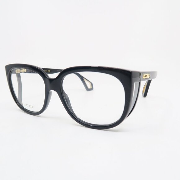 Gucci GG0470O 001 56mm Black with Lateral Wings, New Women's Eyeglasses Frames. - Picture 4 of 9